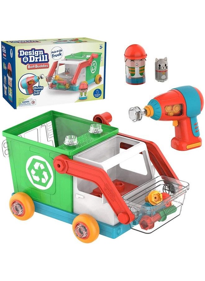 Educational Insights - Design & Drill Bolt Buddies Recycling Truck Toy Take Apart Toy With Electric Drill Toy Stem Toy Gift For Boys & Girls Ages 3+ - Image 1