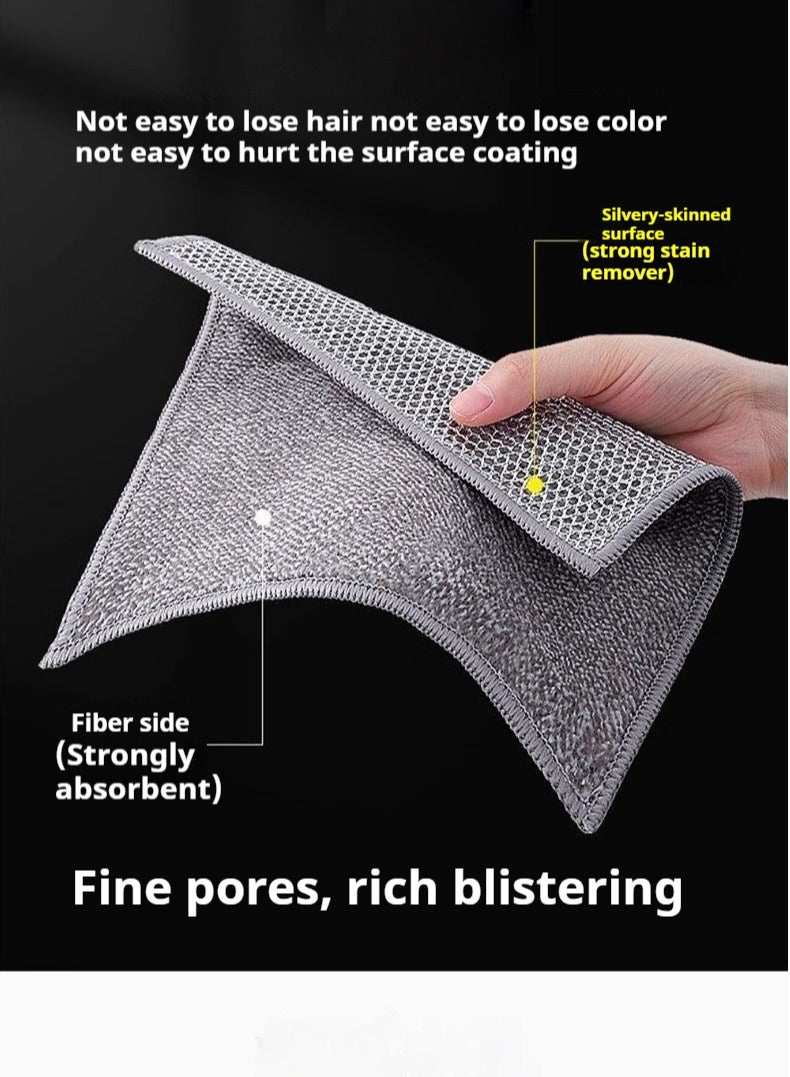 10PCS Multi-Purpose Non-Striping Wipes, Multi-Purpose Wire Dish Cloths, Wet & Dry Kitchen Cloths for Cleaning Counters  - Image 3