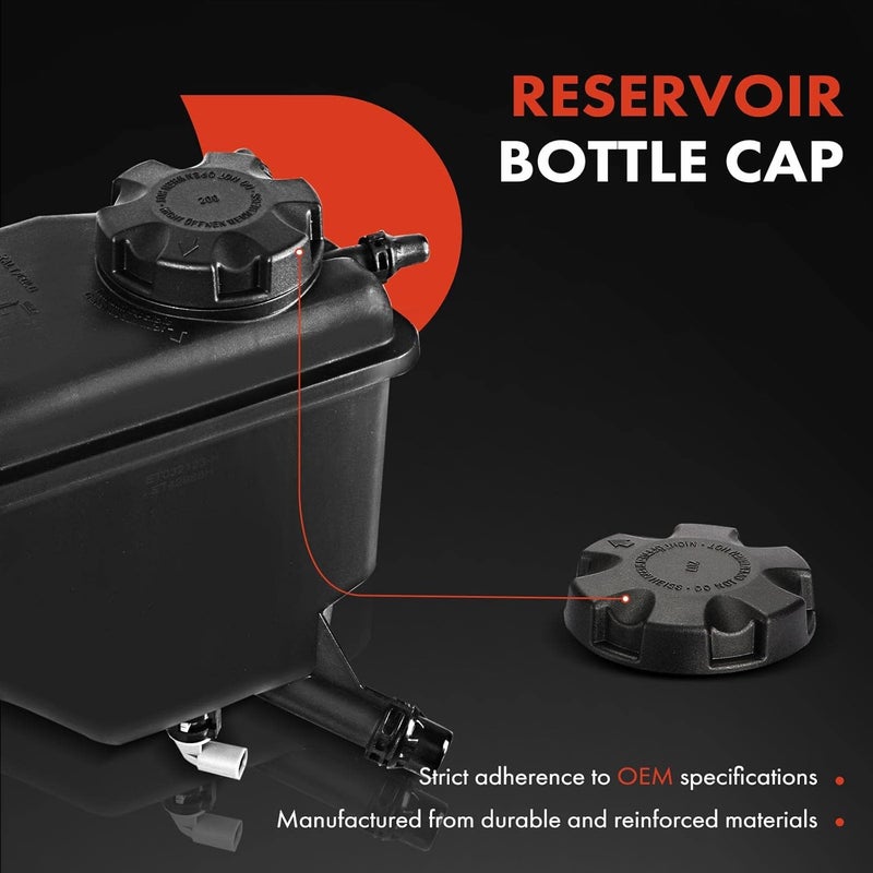 A-Premium خزان استعادة سائل تبريد المحرك [مع غطاء ومستشعر] متوافق مع BMW 525i 525xi 528i 528xi 530i 530xi 535i 535xi 545i 550i 645Ci 650i، استبدال# 17137542986 - أمامي - Image 4