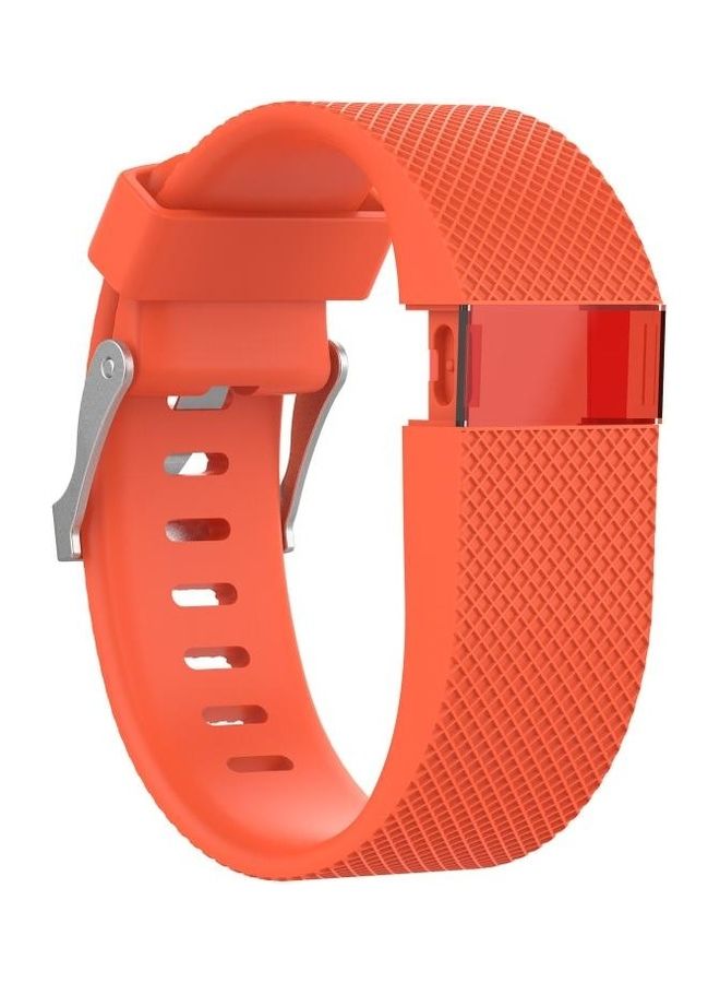 إسكدنيا Solid Colour Adjustable Wrist Strap For Fitbit Charge HR Orange - Image 2