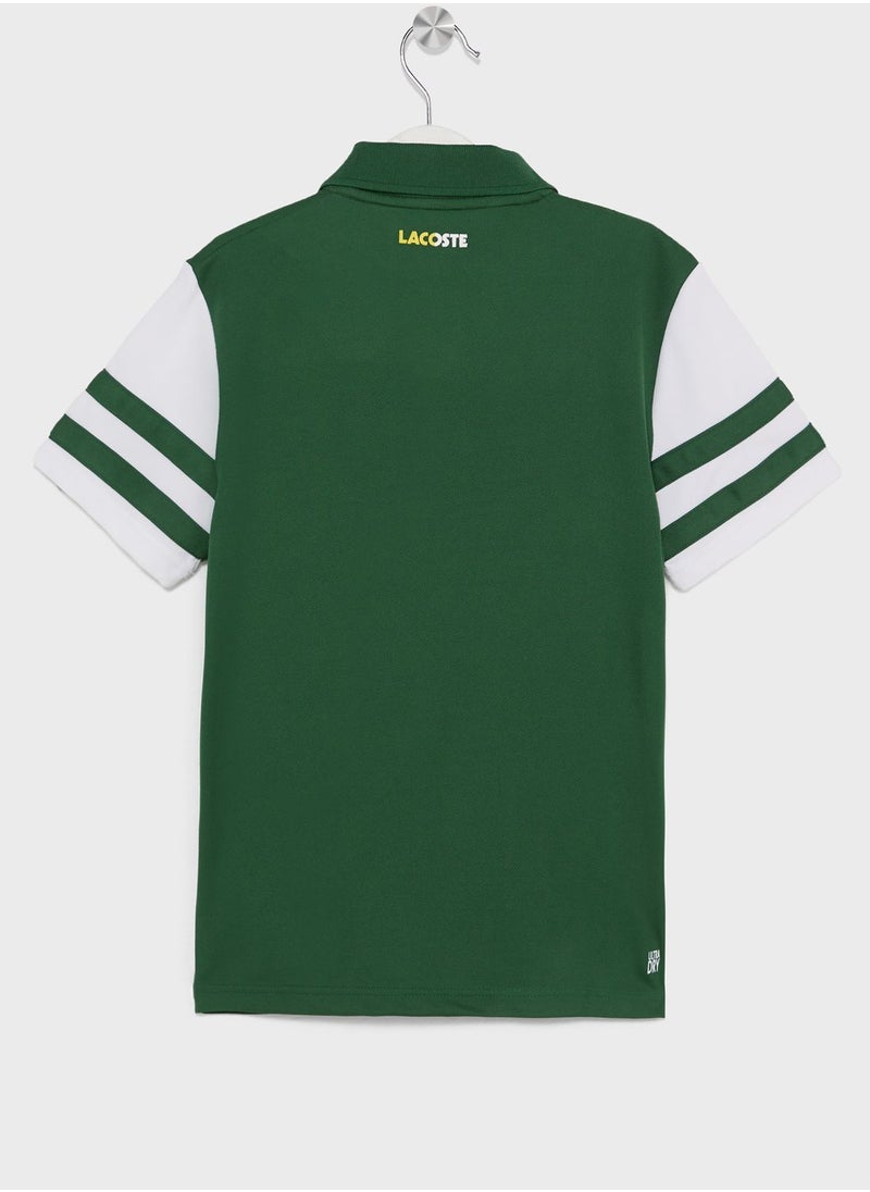 LACOSTE - Kids Colorblock Polo - Image 1