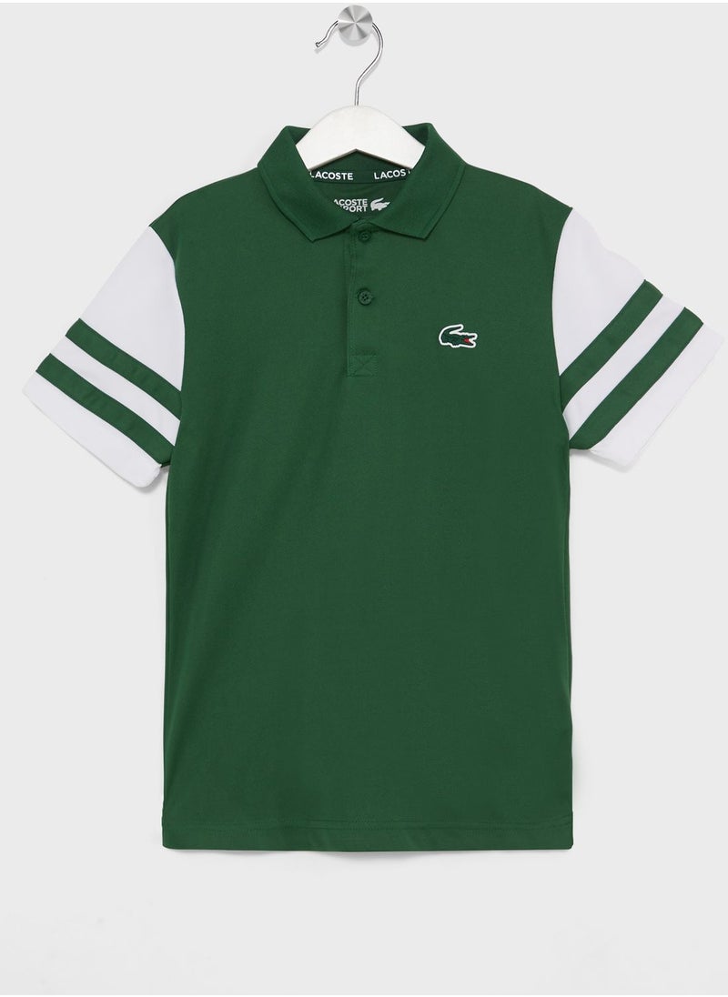 LACOSTE - Kids Colorblock Polo - Image 1