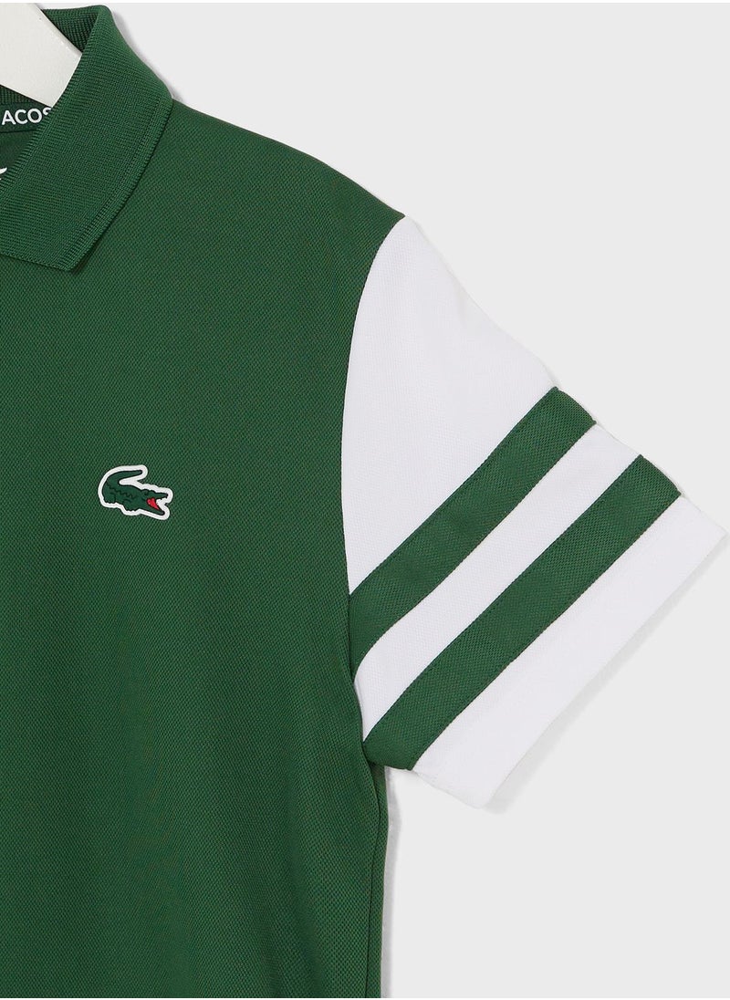 LACOSTE - Kids Colorblock Polo - Image 1