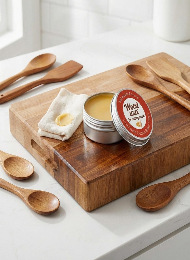 RONDURE Wood Wax for Cutting Boards, 4 oz Beeswax Paste Wood Finish & Polish for Butcher Blocks & Wooden Utensils - Food Grade Cutting Board Cream Butter or Conditioner - Image 5