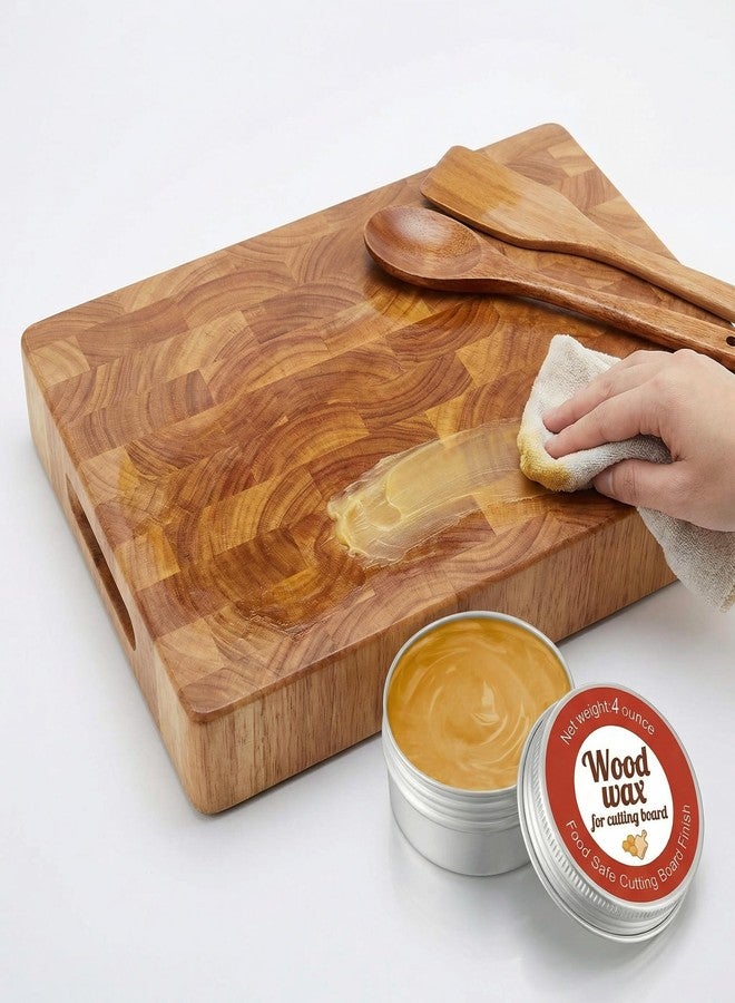 RONDURE Wood Wax for Cutting Boards, 4 oz Beeswax Paste Wood Finish & Polish for Butcher Blocks & Wooden Utensils - Food Grade Cutting Board Cream Butter or Conditioner - Image 2