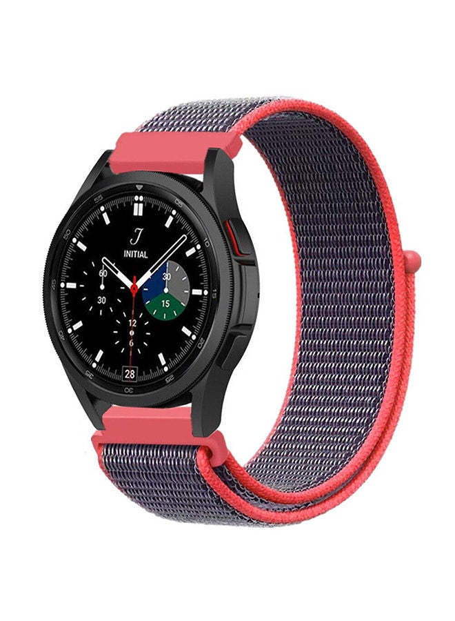 O Ozone Nylon Strap Compatible With Samsung Galaxy Watch 3 45mm / Galaxy Watch 46mm / Gear S3 Frontier / Classic / Watch GT 2 46mm Bands 22mm Soft Nylon Replacement Wristband for Women Men-Pink - Image 1