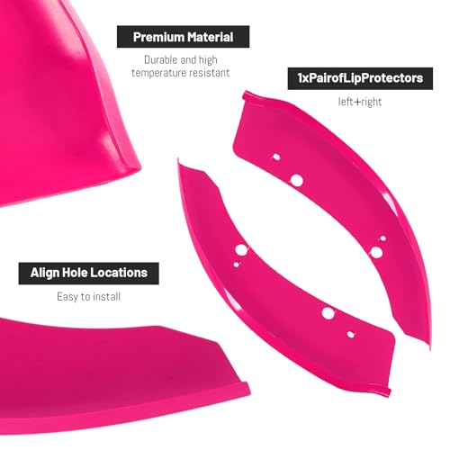 BOMLING Front Bumper Lip Splitter Protector Compatible with Dodge Charger Hellcat/SRT 392 / Scat Pack/RT Scat Pack/GT/RT 2015-2021, Pink, Pack of 2 - Image 2