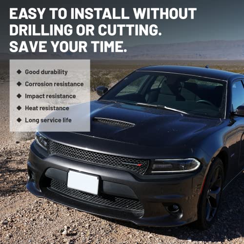 BOMLING Front Bumper Lip Splitter Protector Compatible with Dodge Charger Hellcat/SRT 392 / Scat Pack/RT Scat Pack/GT/RT 2015-2021, Pink, Pack of 2 - Image 4