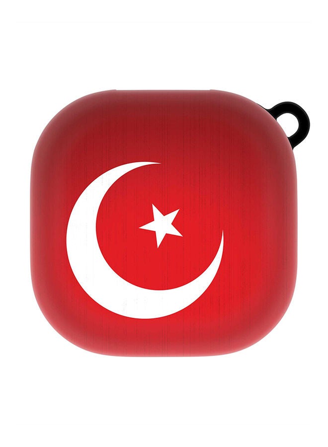 Stylizedd StylePods Custom Case Samsung Galaxy Buds Pro (2021) / Buds Live Case With Anti-Lost Keychain - Flag Of Turkey - Image 1