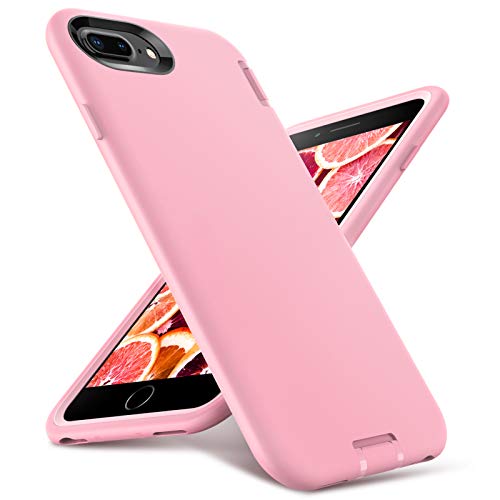 ORIbox for iPhone 8 Plus Case for iPhone 7 Plus Pink, [10 FT Military Grade Drop Protection], The Liquid Silicone Heavy Duty Shockproof Anti-Fall Case for iPhone 8 Plus/7 Plus,5.5 inch, Pink - Image 1