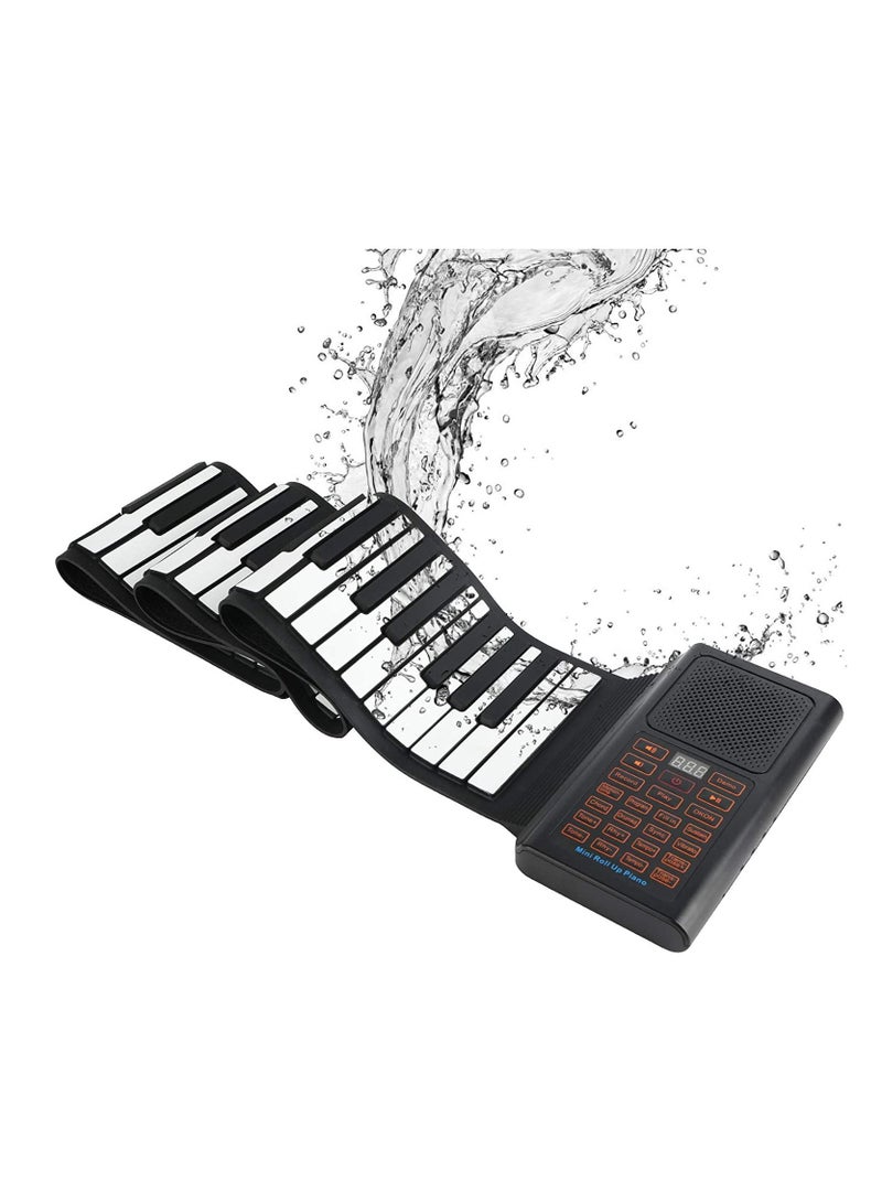 Generic Roll-up Piano 61 keys, Electronic Hand Roll Portable Piano with 128 Unique Tones and Built-in Speaker, Upgraded Waterproof Silicone Fold able Piano Keyboard for Beginners and Kids  - Image 1