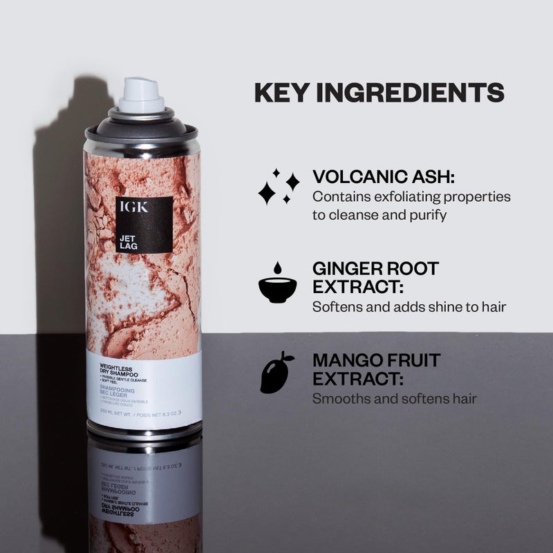 IGK JET LAG Invisible Dry Shampoo | Weightless + Refresh Style | Vegan + Cruelty Free | 6.3 Oz - Image 3
