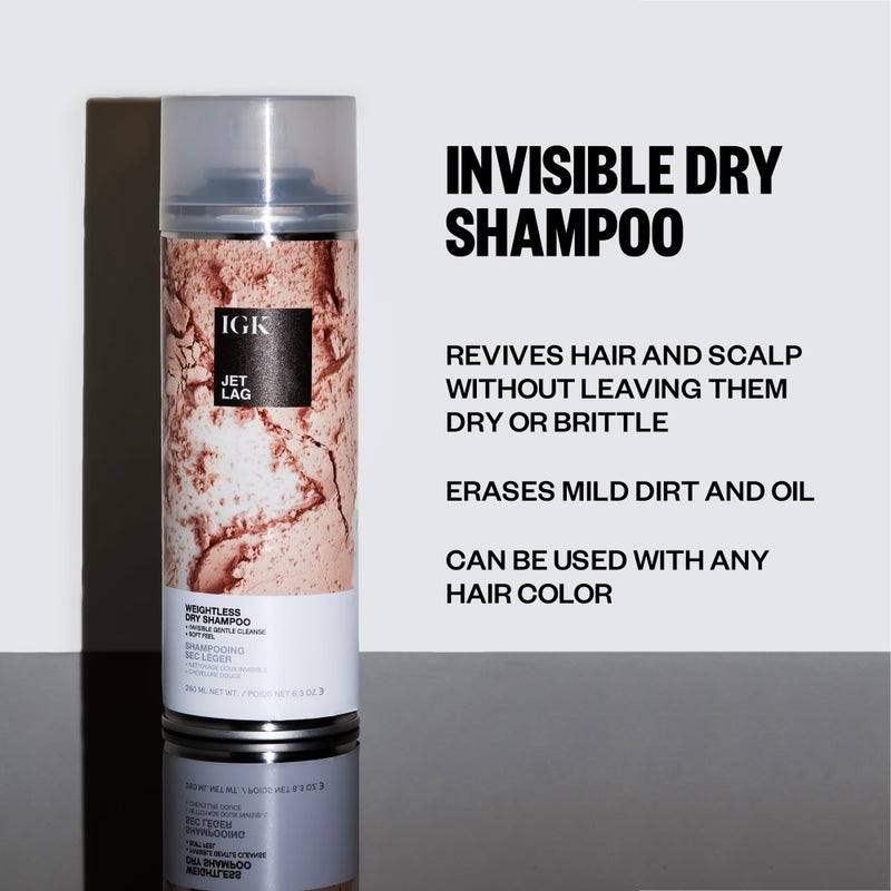 IGK JET LAG Invisible Dry Shampoo | Weightless + Refresh Style | Vegan + Cruelty Free | 6.3 Oz - Image 2