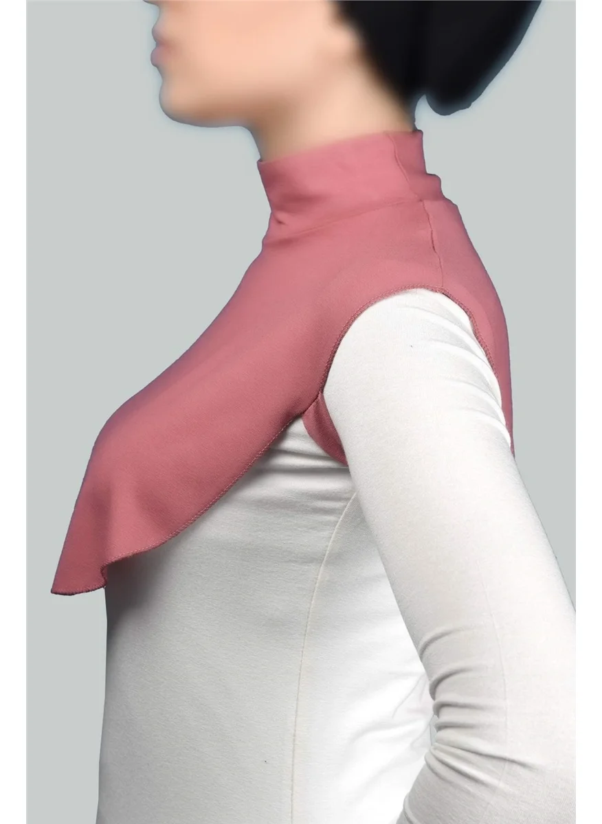 Altobeh Plain Turtleneck Turtleneck Combed Cotton Hijab Neck Collar - Dusty Rose