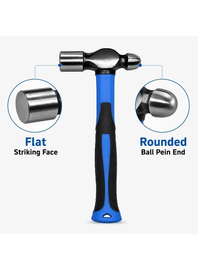 2 lb Fiberglass Handle Ball Pein Hammer with Steel Head and Anti-Slip Grip for Metalwork, Mechanical Repair, Workshop and DIY Use WK-17054 - Image 3