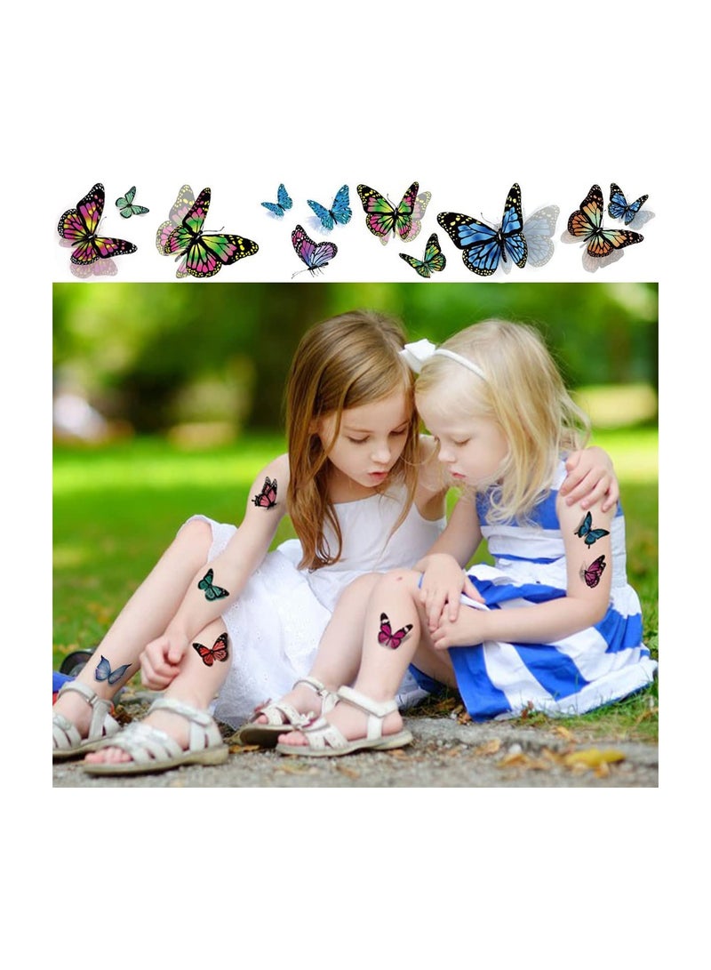 SOLARAE Butterfly Temporary Tattoos - Assorted Styles, Waterproof Stickers for Kids and Women, Perfect for Birthday Celebrations and Decorations. - Image 2