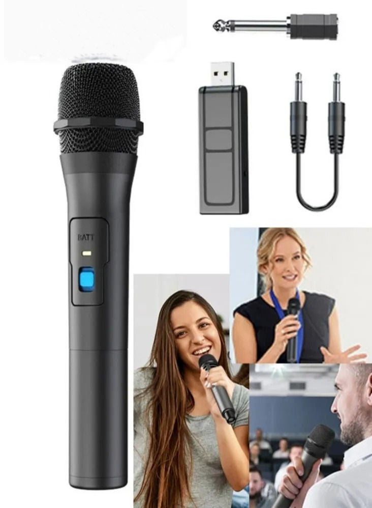 Wireless Microphone, Universal Handheld Karaoke Mic Speaker, Over 110 DB Outdoor Indoor Cordless Microphone System with USB Reciver for Singing, Karaoke, Speech, Wedding, Church - Image 1