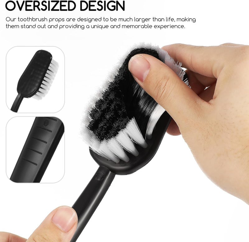 Amosfun 3pcs Giant Toothbrush Props Huge Toothbrush Novelty Toy Classroom Teaching Tool Pet Grooming Brush 15.5 Inch Long - Image 4