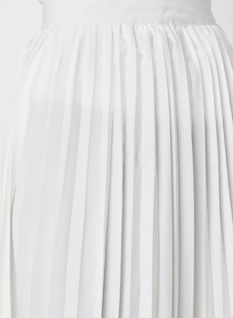 ELLA A Line Plisse Skirt