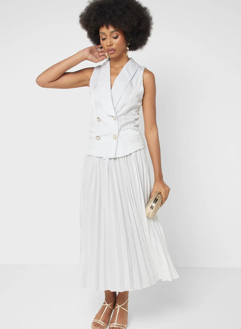 ELLA A Line Plisse Skirt