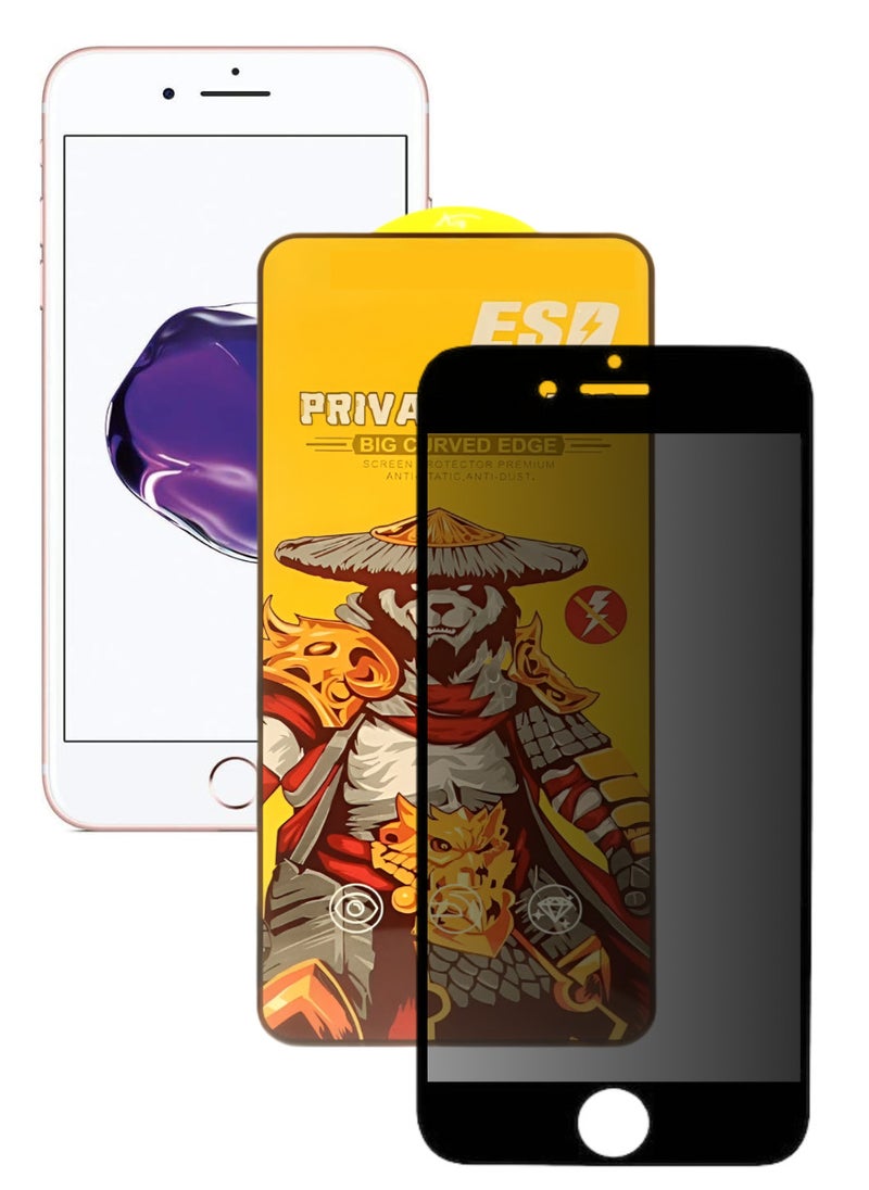 ESD Tempered Dustproof Privacy Glass Screen Protector Compatible For iPhone 7 Plus - Image 1