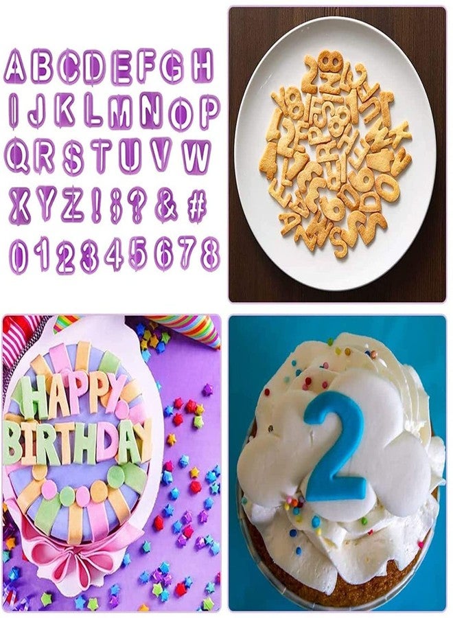 BAKING SET مجموعة أدوات خبز مكونة من 40 قطعة، تتضمن قوالب تقطيع حروف وأشكال حروف بلاستيكية، وقوالب تقطيع كريمة التزيين، وقوالب تقطيع حروف وأرقام عجينة السكر، وأدوات خبز البسكويت والمعجنات. - Image 4