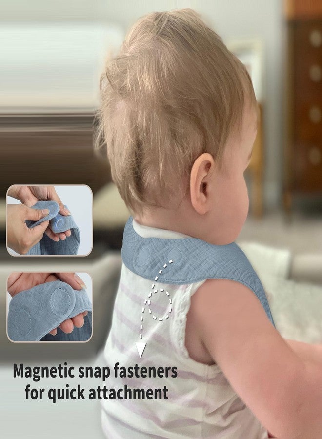 GUNTAIL Magnetic Bandana Drool Bibs 6-pack - Magnetic Closure Baby Bibs - Safe, Easy, Chic Teething Bib - Image 5