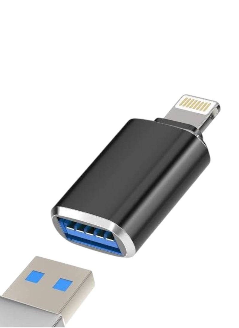 Generic OTG Lightning to USB Adapter - Supports Camera, Card Reader, Mouse, Keyboard, USB Drive, Compatible with iPhone 12/11/8/7/Plus/Max/XR/X/XS  - Image 2