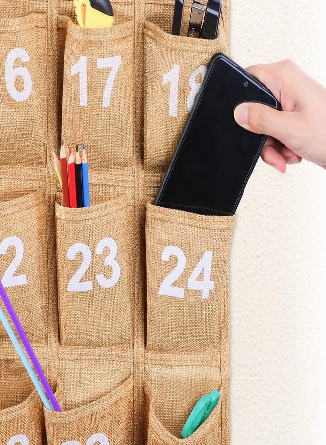 Eamay 30 Numbered Classroom Pocket Charts for Cell Phones and Calculators Holder Wall Door Mount Hanging Organizer - Image 3