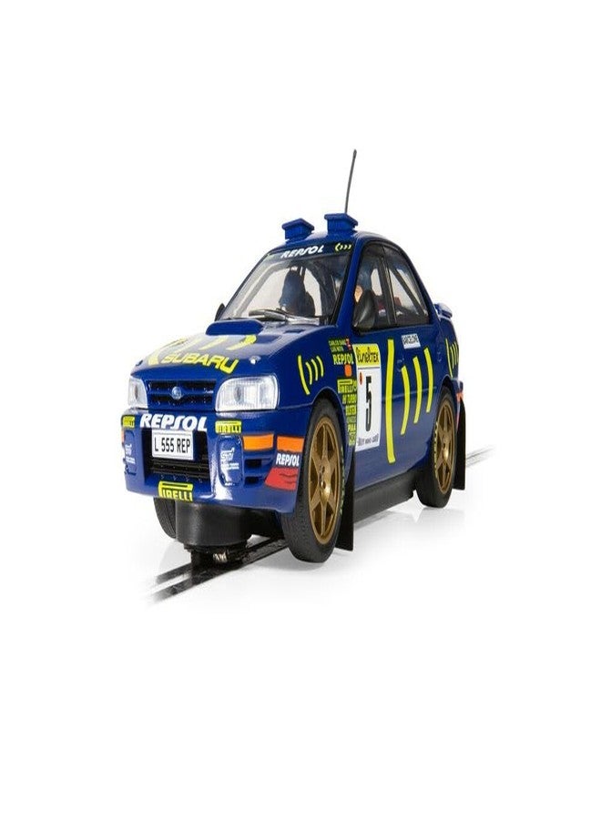Scalextric Cars - C4555 Subaru Impreza WRX - 1995 Carlos Sainz - Toy Slot Car for use with Race Tracks or Sets - Small Kids Gift Ideas for Boy/Girl Ages 3 Accessories - Image 1