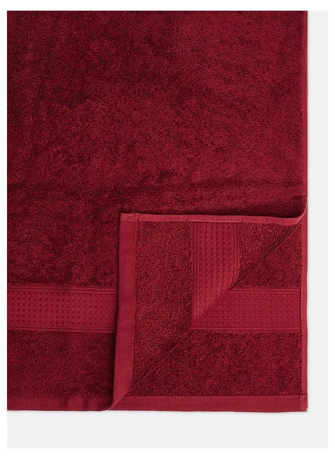 White Rose Feather Touch Bath Sheet 550 GSM 100% Cotton Terry 80x160 cm -Luxury Feel Super Absorbent Quick Dry Red  - Image 4