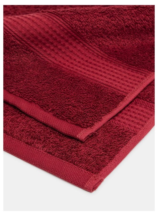 White Rose Feather Touch Bath Sheet 550 GSM 100% Cotton Terry 80x160 cm -Luxury Feel Super Absorbent Quick Dry Red  - Image 3