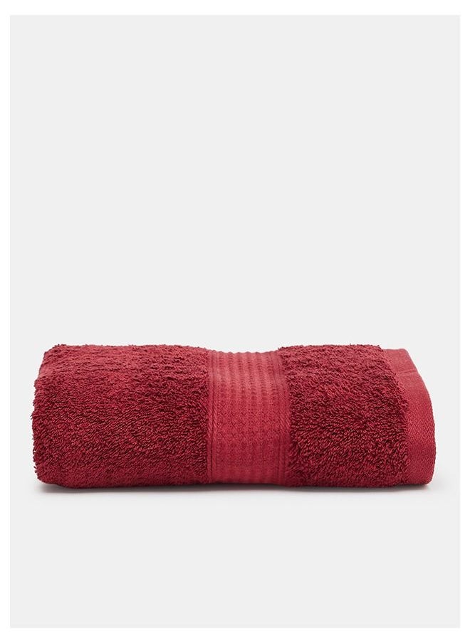 White Rose Feather Touch Bath Sheet 550 GSM 100% Cotton Terry 80x160 cm -Luxury Feel Super Absorbent Quick Dry Red  - Image 1