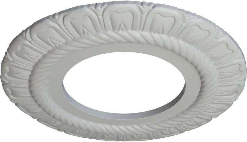 Ekena Millwork 9"OD x 4 1/2"ID x 1/2"P Claremont Ceiling Medallion (Fits Canopies up to 5 5/8"), Hand-Painted Frost - Image 2