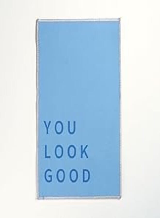 RicRac Relama Printed Bath Mat, 80 cm Length x 50 cm Width, Light Blue