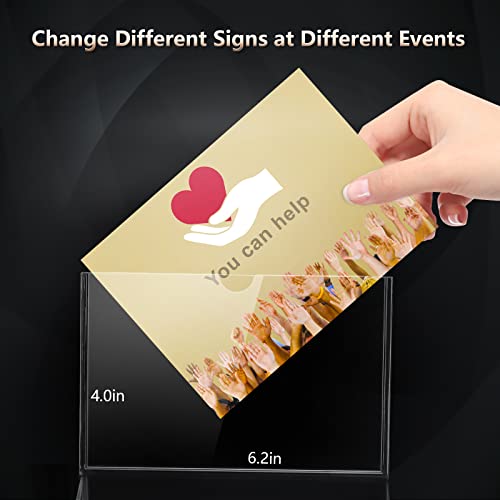 KYODOLED Black Donation Box for Fundraising, Suggestion Box with Lock and Key, Tip Jar for Tickets with Sign Holder, for Raffle, Event and Organization, 6.2"x4.6"x4", 2PACK (Sign Card Not Contain) - Image 3