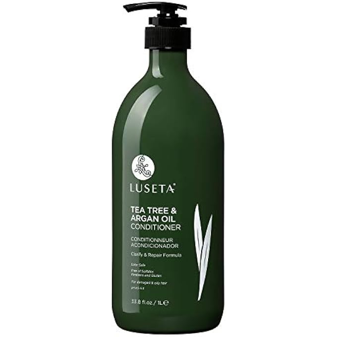 Luseta TEA TREE OIL CONDITIONER - NATURAL ANTI DANDRUFF TREATMENT FOR DRY AND DAMAGED HAIR, SULFATE FREE & SAFE FOR COLOR TREATED HAIR 33.8OZ - Image 1