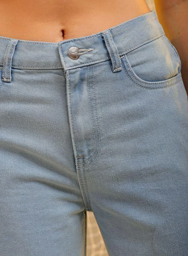 Freehand  Women Flared Solid High-Rise Jeans for Women | Best Price UAE