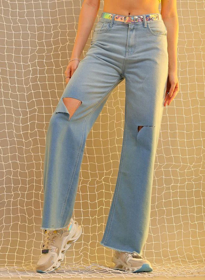 Freehand  Women Flared Solid High-Rise Jeans for Women | Best Price UAE