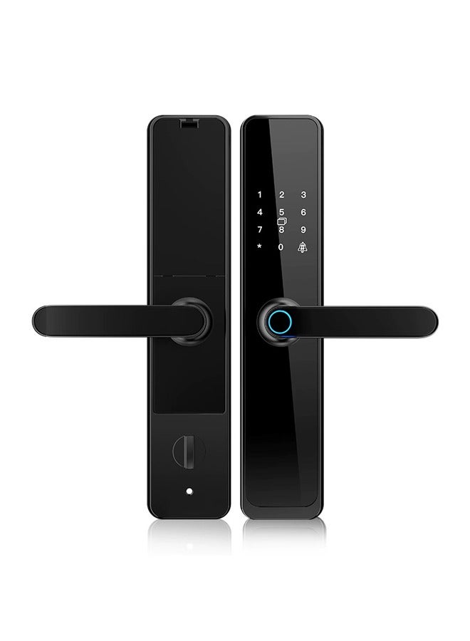 Smart Fingerprint Lock,  Door Lock Keypad , Door Lock with Handle Fingerprint,  Electronic Deadbolt Door Lock, Smart Door Lock Compatible with APP - Image 1