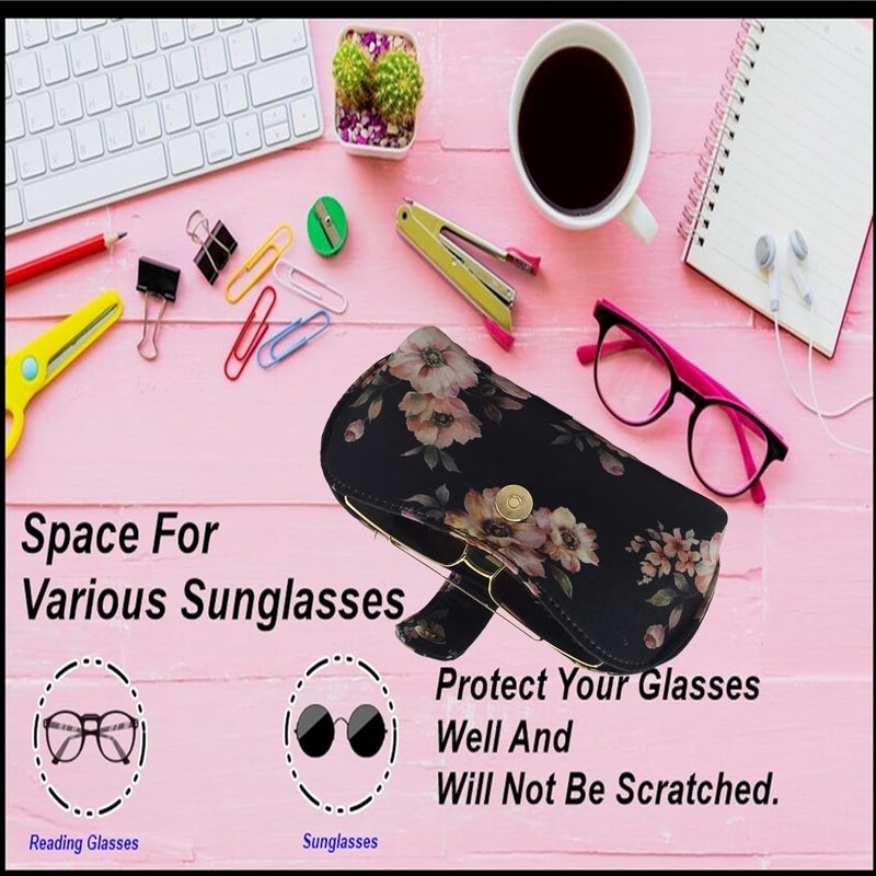 STYLE BITE Store STYLE BITE Floral Eyeglass Case | Stylish Sunglasses Holder for Women & Men | Fabric Spectacle Case with Magnetic Closure | Trendy Glasses Box for Daily & Travel Use - Image 4