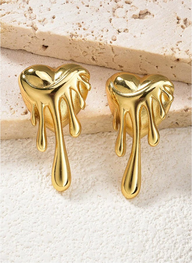 The Black Pearl Accessories Golden Stainless Steel Earring - Image 1