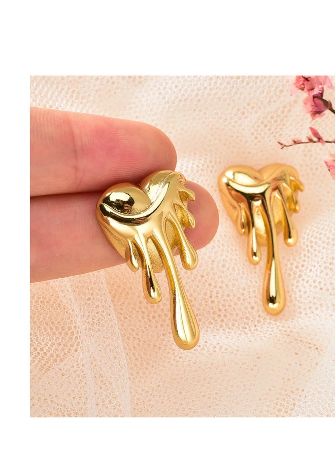 The Black Pearl Accessories Golden Stainless Steel Earring - Image 3