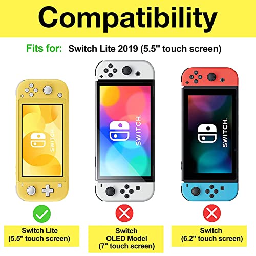 ProCase Flip Cover for Nintendo Switch Lite with 2 Pack Tempered Glass Screen Protectors, Slim Protective Case with Magnetically Detachable Front Cover for Nintendo Switch Lite 2019 -Blue - Image 2