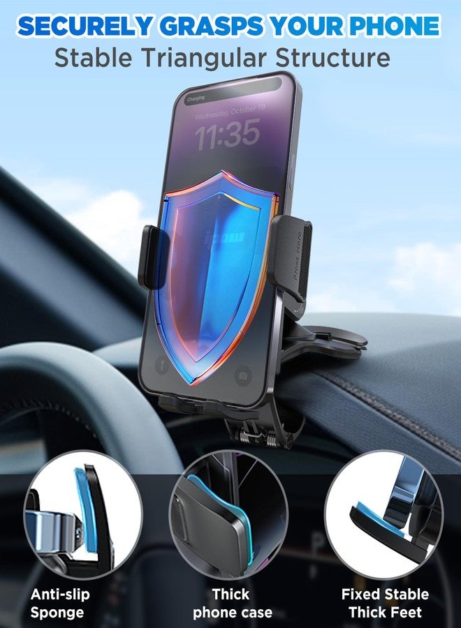 IPOW Car Dashboard Phone Clip Holder, 360 Degrees Rotation Dash Steering Wheel Phone Clamp Mount Compatible with iPhone 15 14 13 Pro Max and 4-7 Inch Smartphones (NOT Universal - Please Check) - Image 3