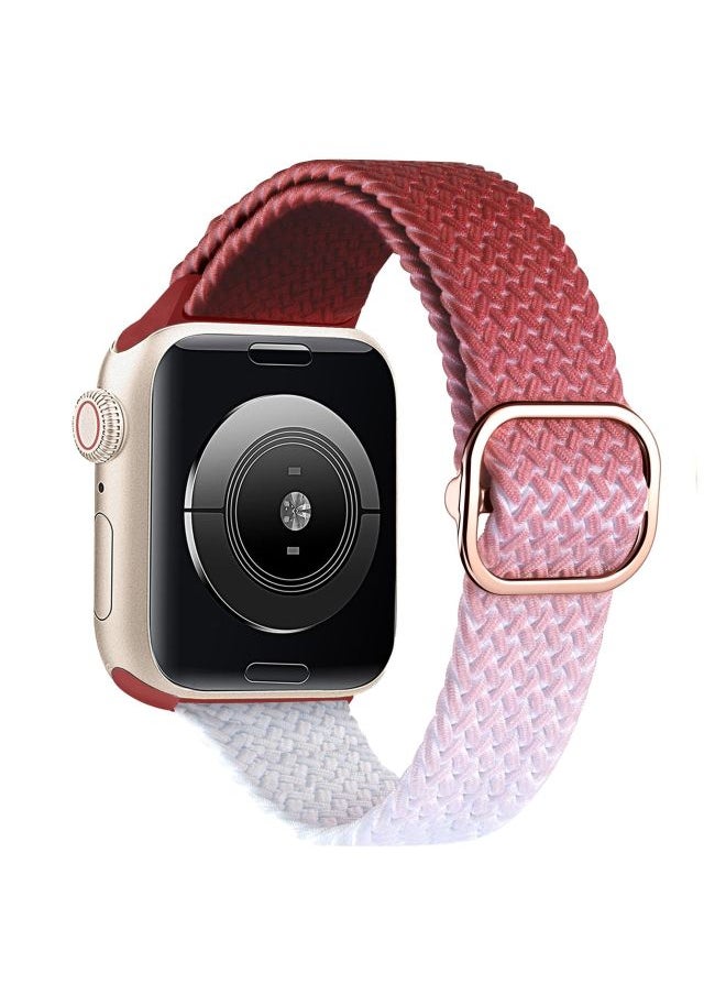 Suitable For Iwatch Strap For Iphone 8 Generation Universal Nylon Woven Light Color Adjustable Wrist Strap-Color:42/44/45mm Purple Blue