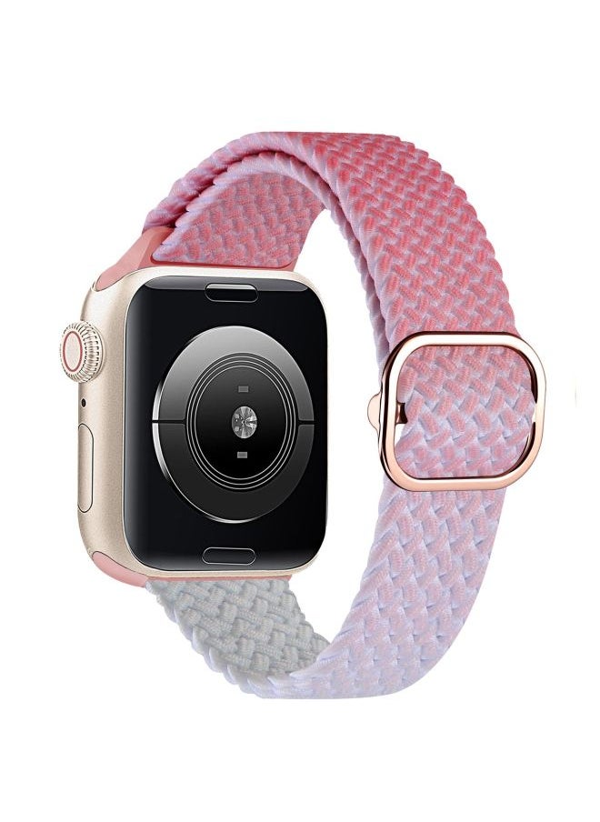 Suitable For Iwatch Strap For Iphone 8 Generation Universal Nylon Woven Light Color Adjustable Wrist Strap-Color:42/44/45mm Purple Blue