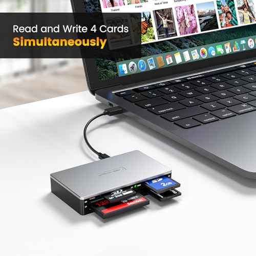 INDMEM SmartMedia Card Reader Writer All-in-1 USB Universal Multi Card Adapter Slim Hub Read Smart Media, xD, SD, SDHC, SDXC, UHS-I, MMC, MS Pro Duo, CF, MD, Camera Flash Memory Cards For Windows, Mac, Linux - Image 3