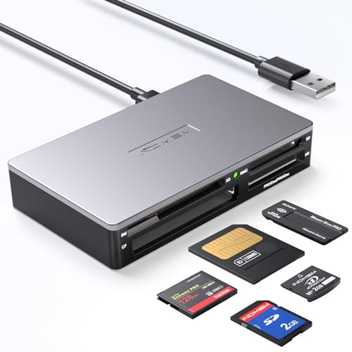 INDMEM SmartMedia Card Reader Writer All-in-1 USB Universal Multi Card Adapter Slim Hub Read Smart Media, xD, SD, SDHC, SDXC, UHS-I, MMC, MS Pro Duo, CF, MD, Camera Flash Memory Cards For Windows, Mac, Linux - Image 1