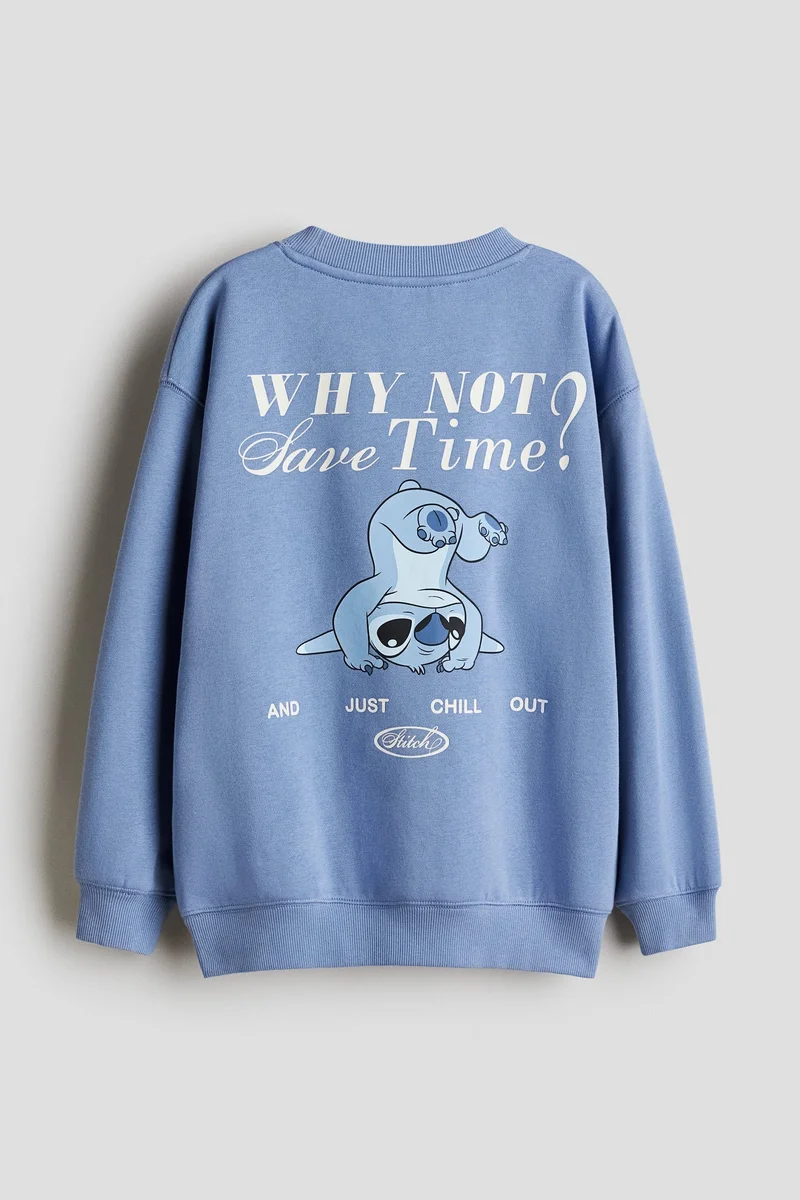 H&M Oversized print-motif sweatshirt